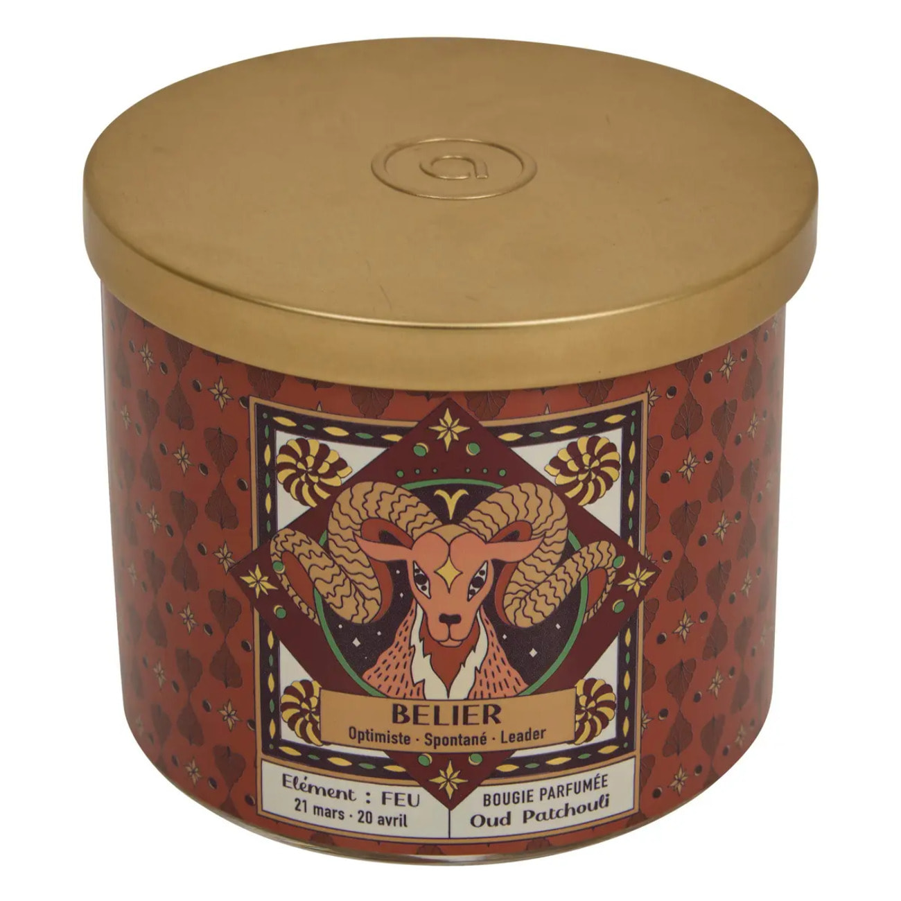 Bougie parfumée Astro 396g pot verre assorti