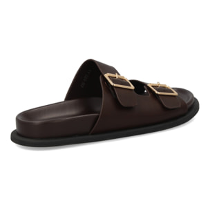 Sandalia hombre cómoda doble hebilla verano