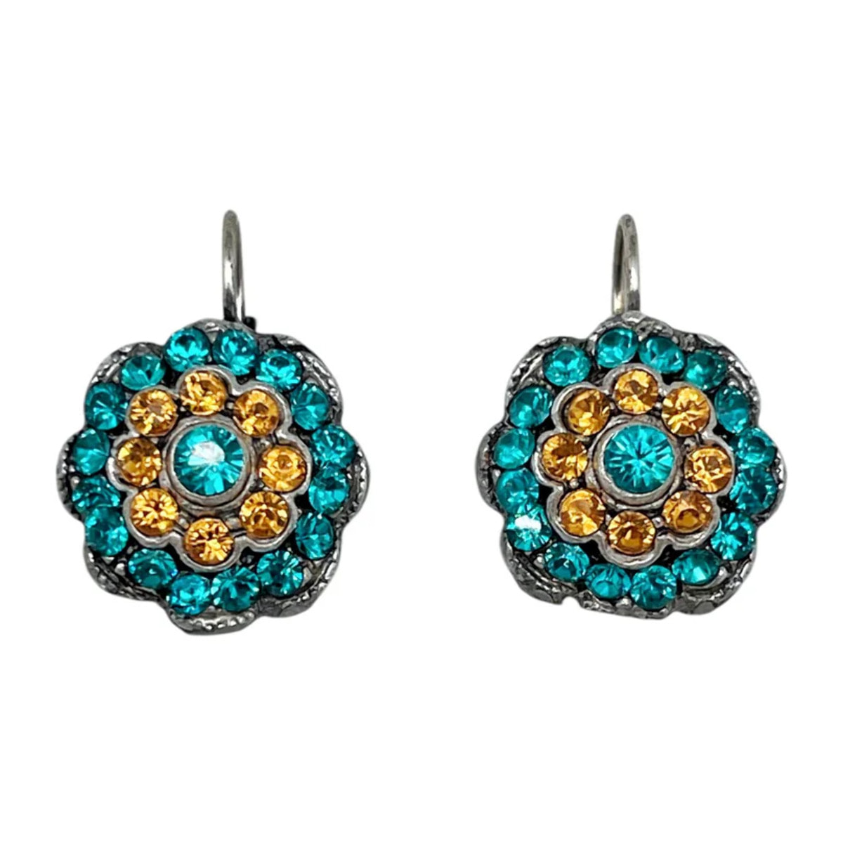 Pendientes Blue Zircon Sw plata 10µ