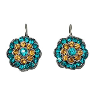 Pendientes Blue Zircon Sw plata 10µ