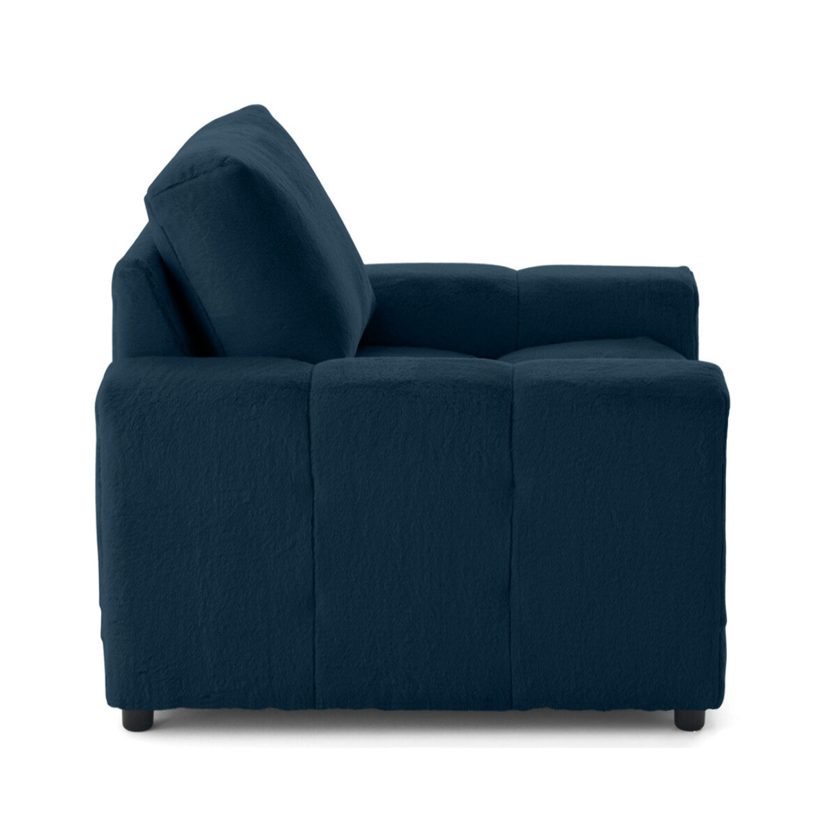 Crocus - fauteuil en fausse fourrure - Bleu