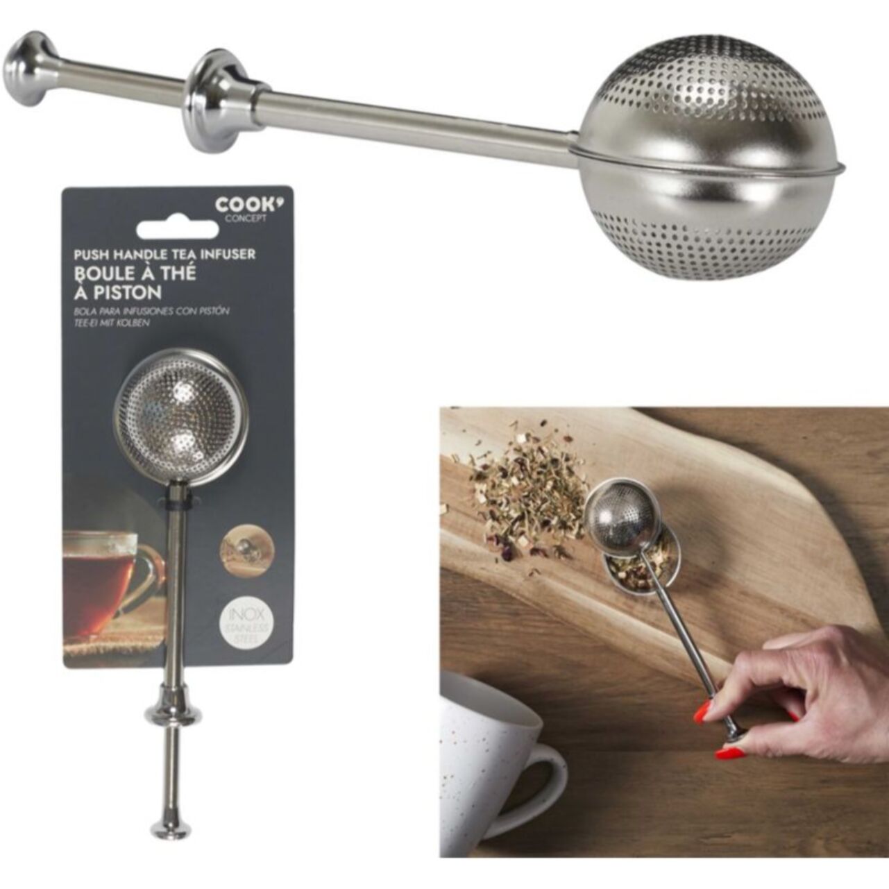 Boule à thé COOK CONCEPT BOULE A THE A PISTON