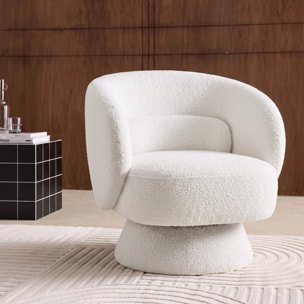 Fauteuil pivotant 360° tissu ELIAS