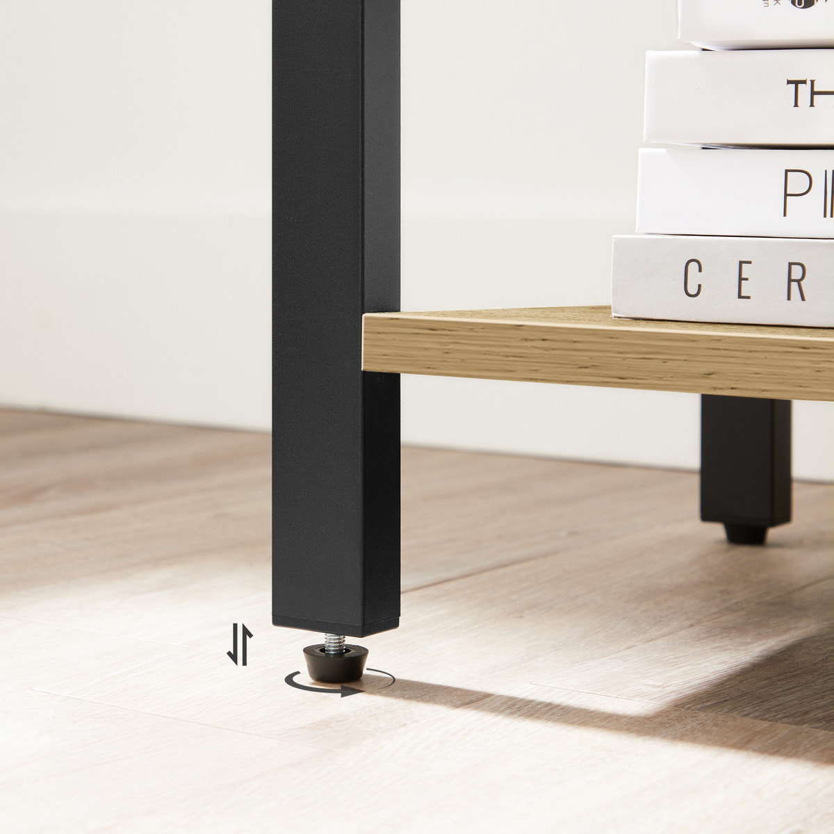 Libreria Industrial Artisan con 4 Ripiani in Rovere e Acciaio
