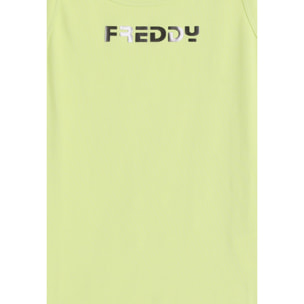 Canotta Bambina Regular Fit con Logo FREDDY Argento