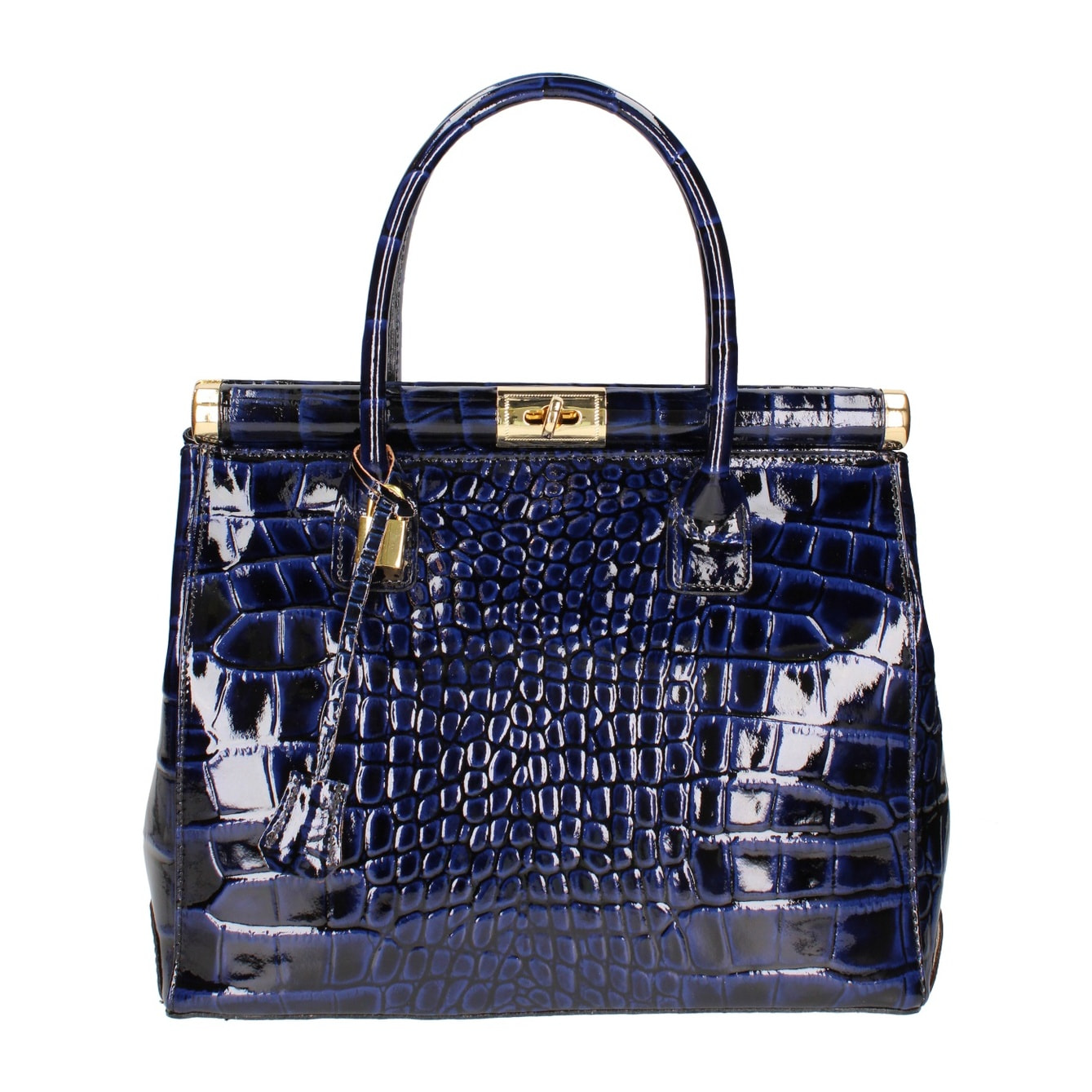 Borsa a mano da donna - Modello Delfina - Vera pelle - 32.0 x 28.0 x 15.0 cm