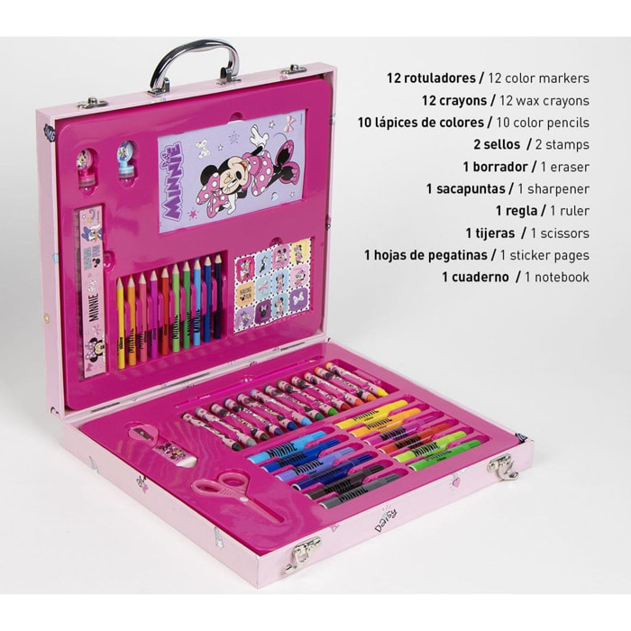 Set Papelería Coloreable Maletín Minnie