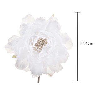 Pick Peonia - Pezzi 12 - Colore Bianco - 6x14Hx5cm - Bianchi Dino