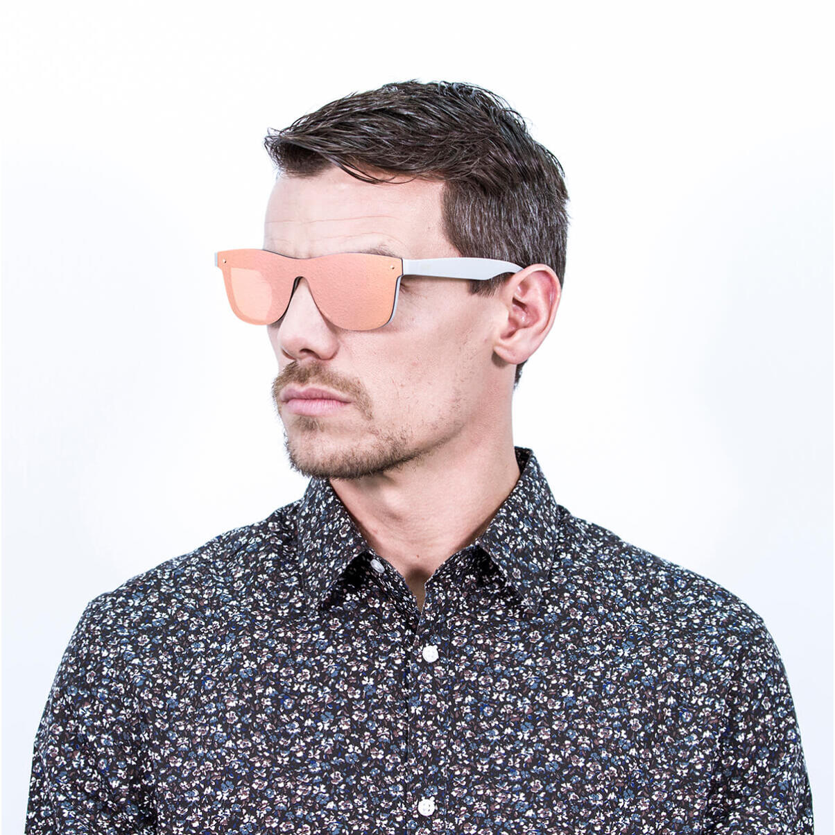 Gafas de sol OCEAN MESSINA - Gris sólido mate / Plana rosa revo