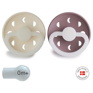 Frigg Pack 2 Chupetes Night Silicona Moon Phase