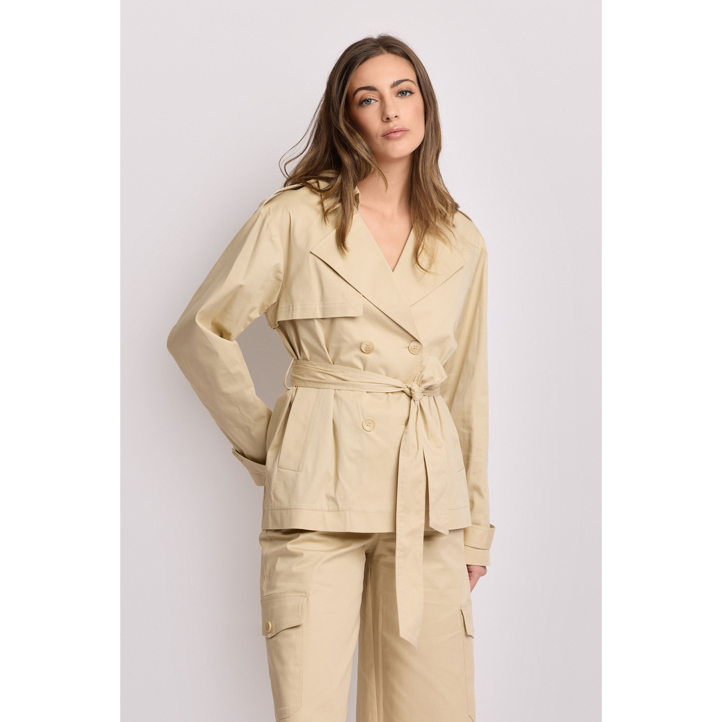 Kocca - Giacca stile trench Donna, Tinta unita