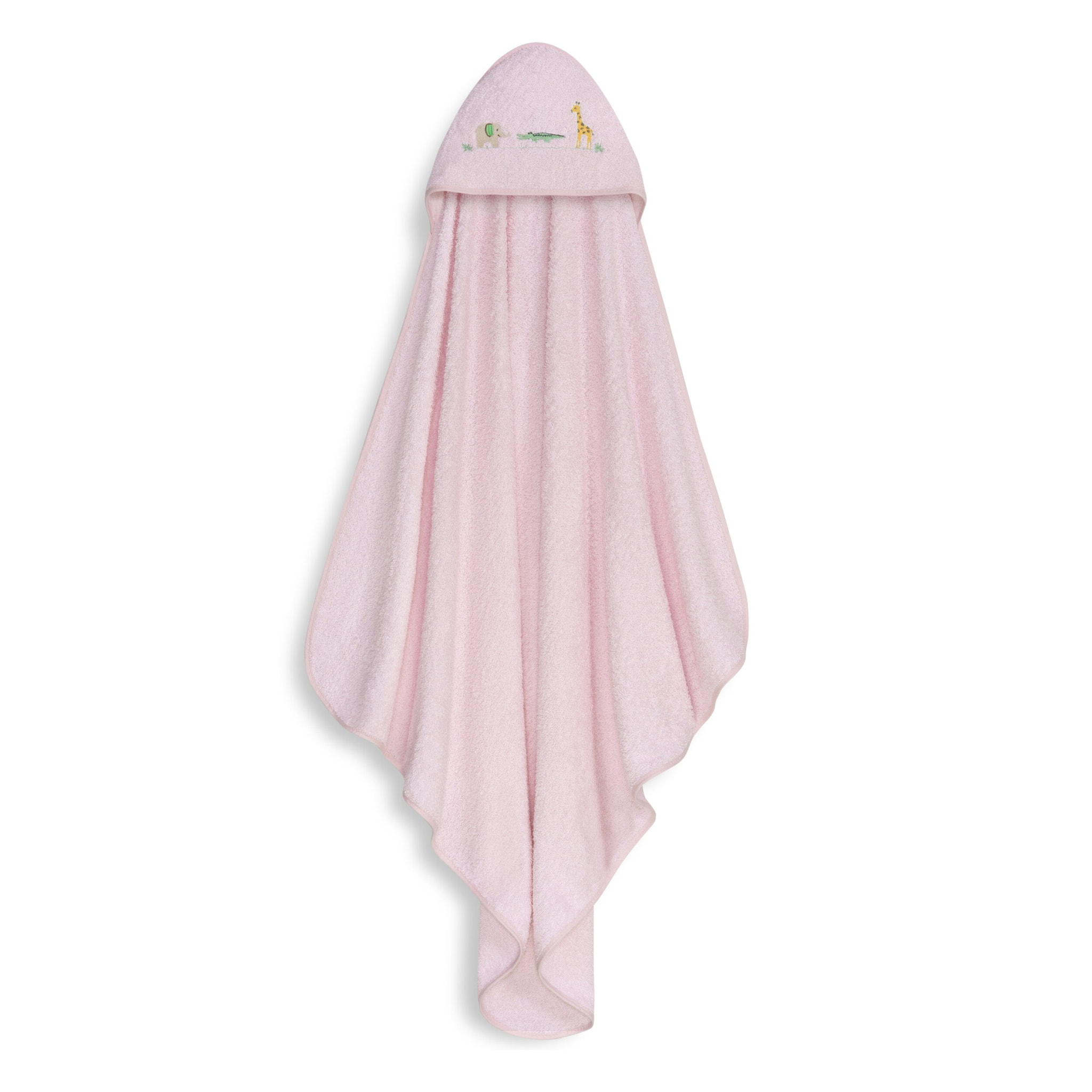 Capa Baño 1X1 Mod Savanna Bordado+ Gorro Rosa