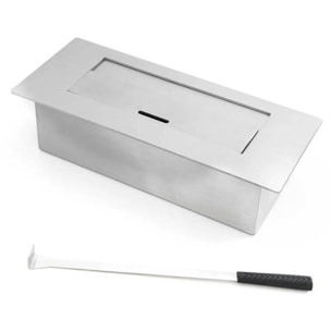 Pechino - Camino a bioetanolo da parete o incasso 90x17xH55 cm