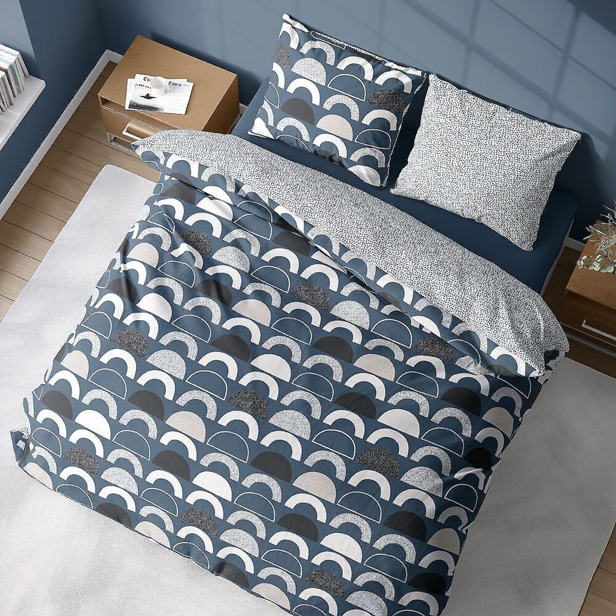 Parure Housse De Couette 3pcs 100% Coton 57 Fils Berlioz