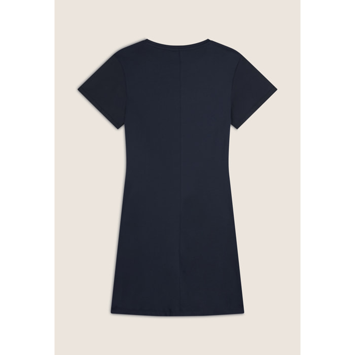 Vestito Svasato con Strass in Jersey Modal