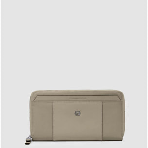 Piquadro Zip-around women’s wallet with four dividers