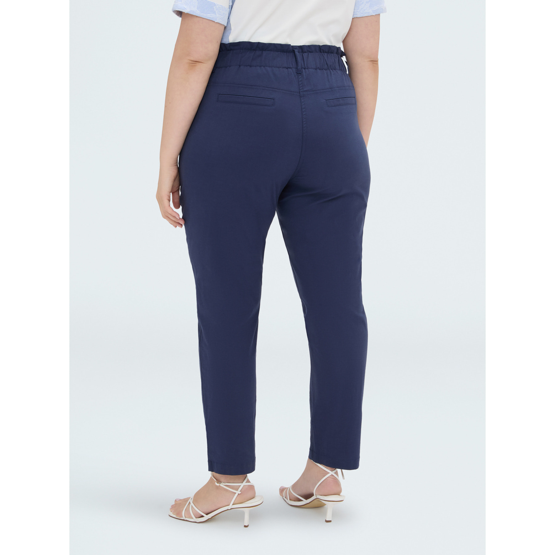 Fiorella Rubino - Pantaloni Balloon in cotone leggero - Blu
