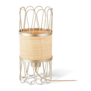 Lampe à poser en rotin - Flore