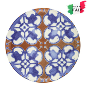 Piatto da portata tondo Ravello in ceramica sottosmalto