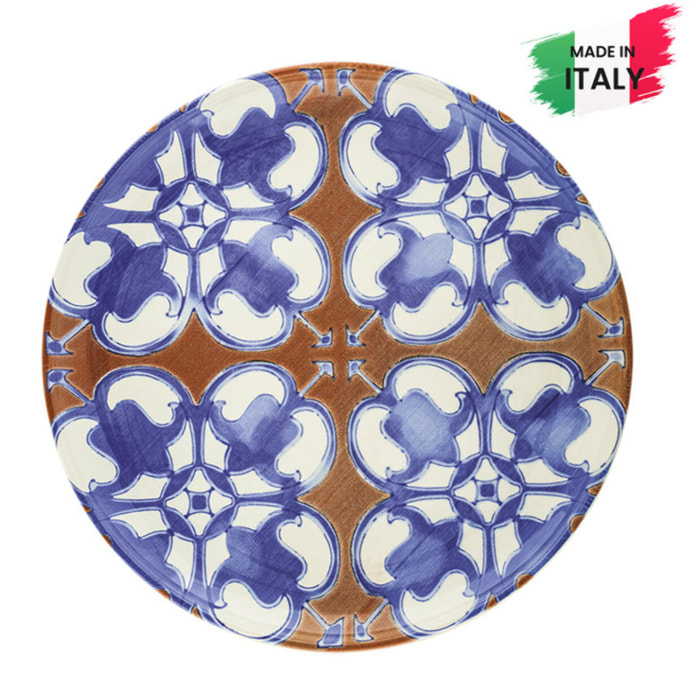 Piatto da portata tondo Ravello in ceramica sottosmalto