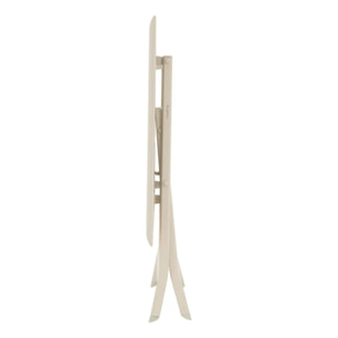 Table de jardin 4 places Azua pliable beige 110x71cm