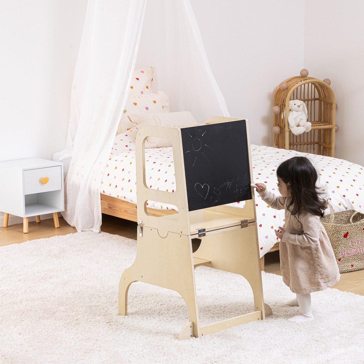Tour d'observation enfant Alba 3 en 1 bois H91cm