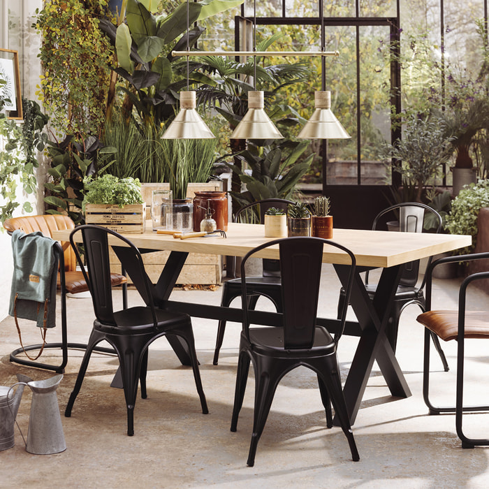 Chaise "Niko" métal noir