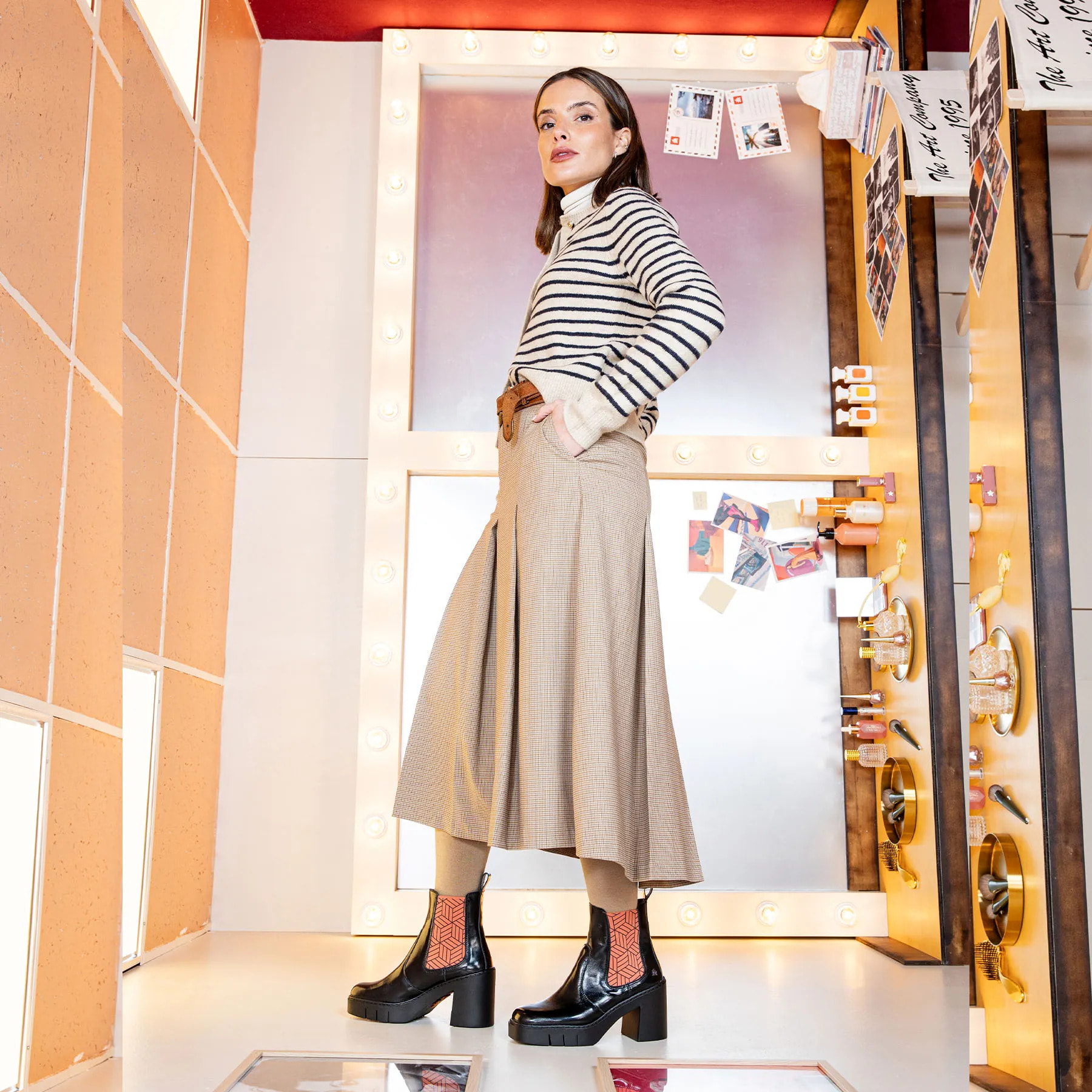 Botines 1983 NAPPA SHINNY BLACK/BERNA color Black