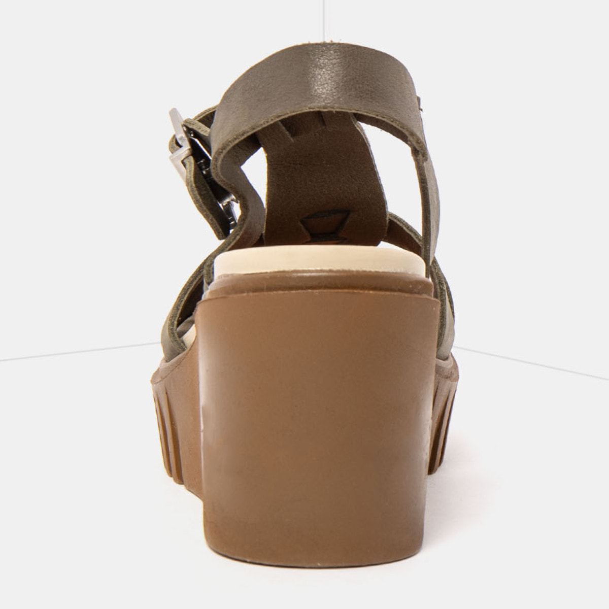 Sandalia de cuña 2084 ROMA KAKI/ CATANIA color Kaki