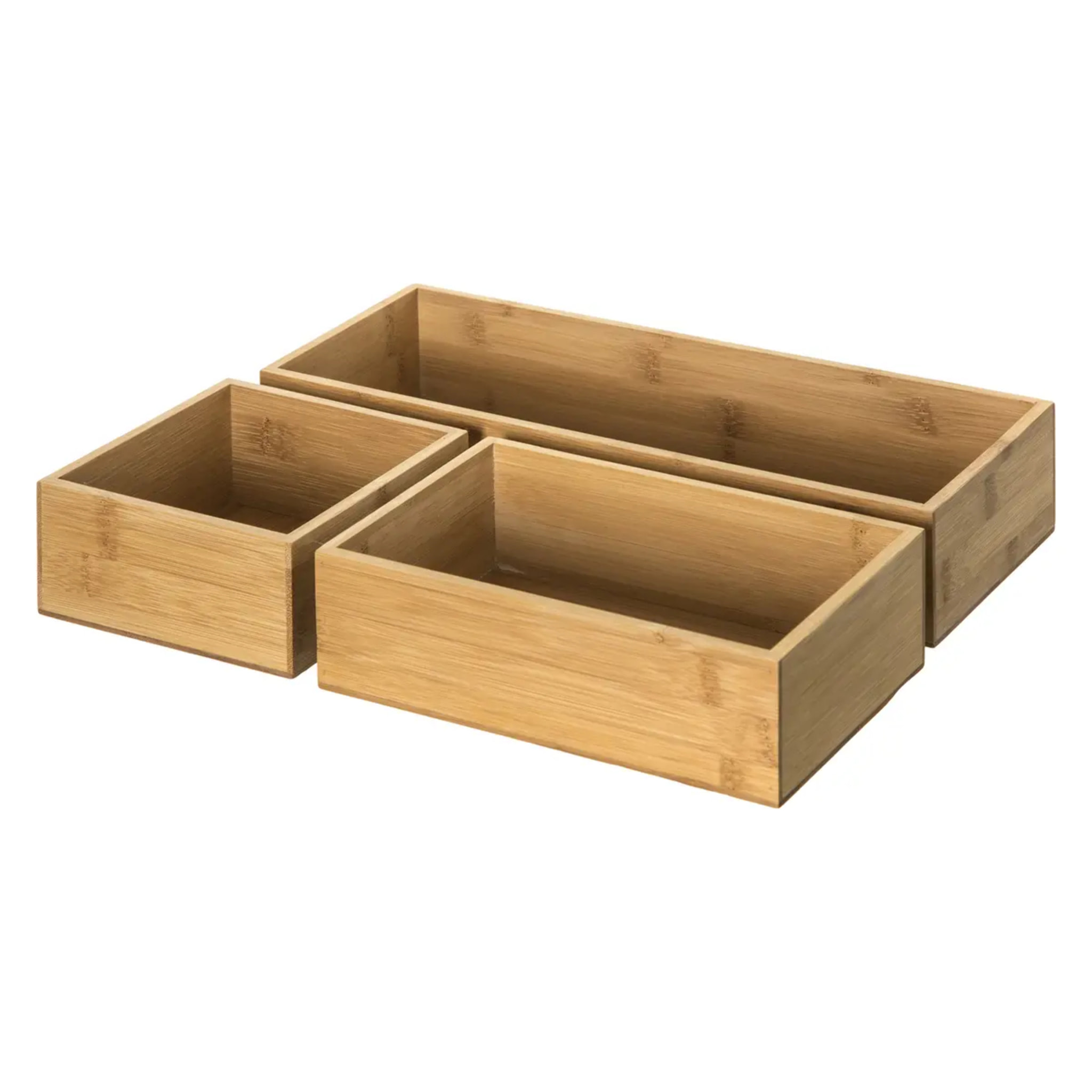 3 organiseurs empilables bambou