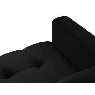 Fauteuil "Bali" en velours noir