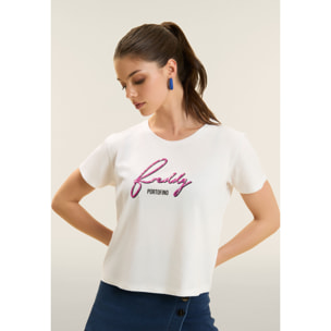 T-shirt con logo Freddy floreale