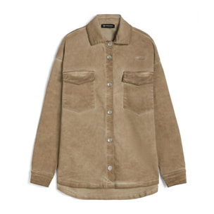 Camicia donna oversize tinta a freddo
