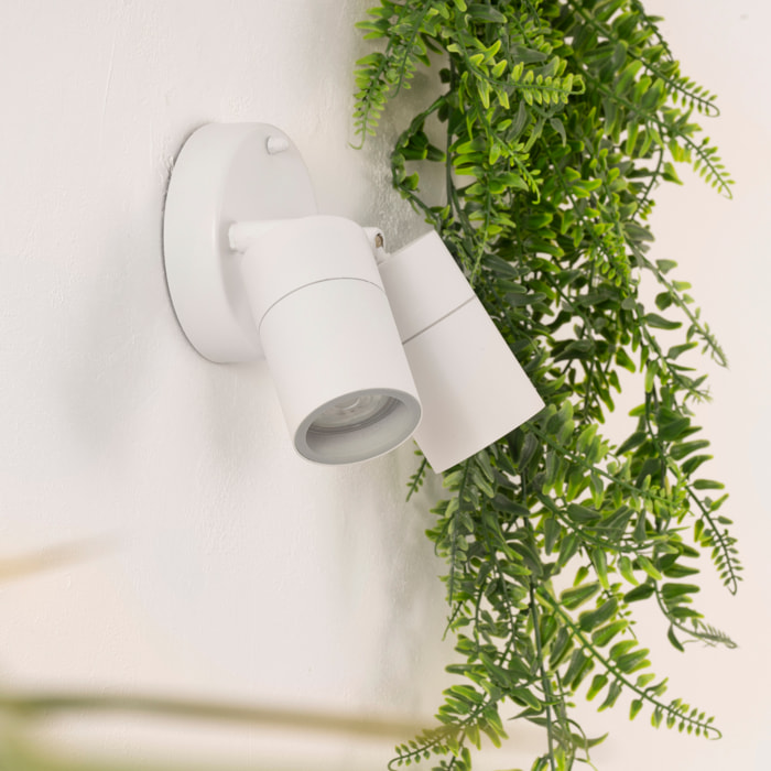 Forlight Pixa Double aplique de uso interior  doble para bombilla GU10 en color blanco