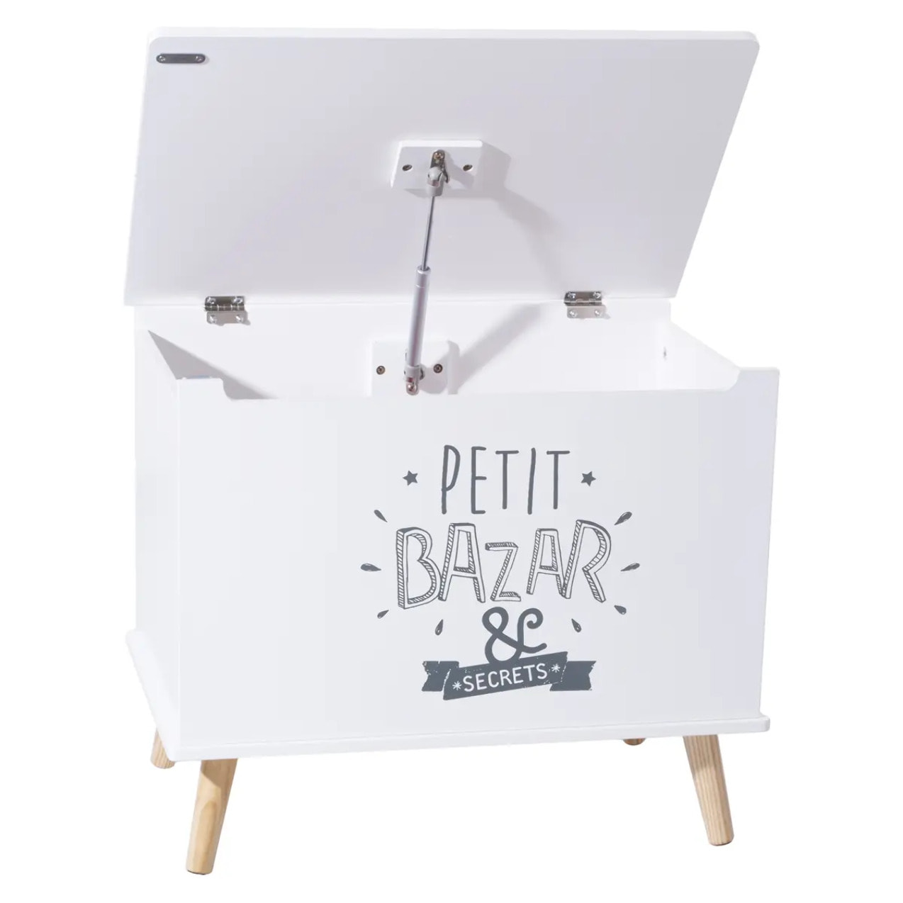 Coffre enfant blanc en bois