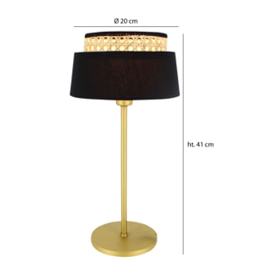 Lampe de table en métal noir et doré h41cm  AVERO