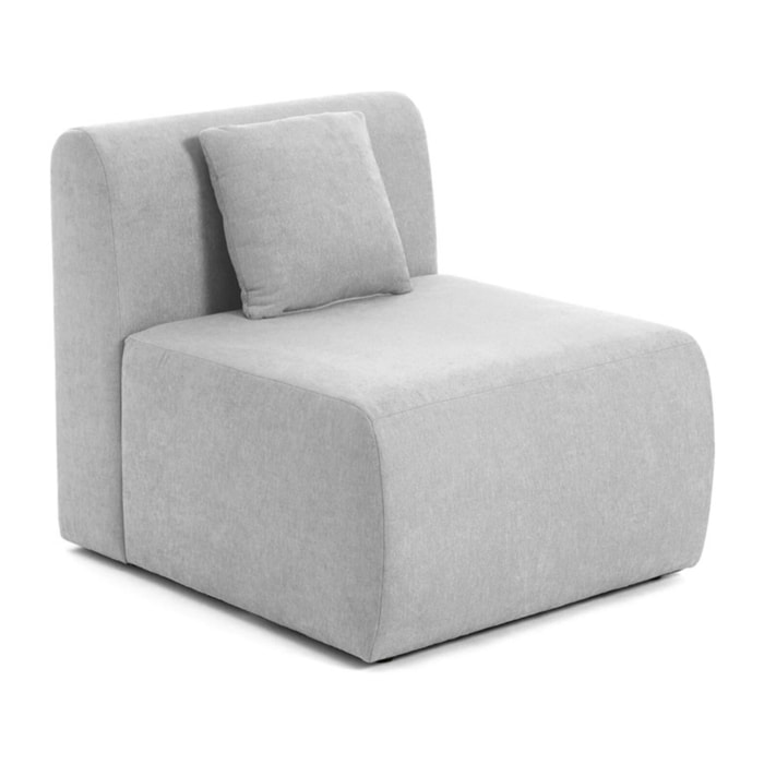 Ikare - module d'assise sans accoudoirs - en tissu - Gris clair