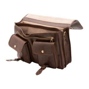 Borsa a mano  unisex In Vera pelle Made in Italy 25x38x10 cm