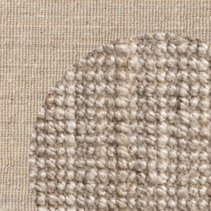 Tapis rond, forme ronde, motif uni, tissé à la main, sum