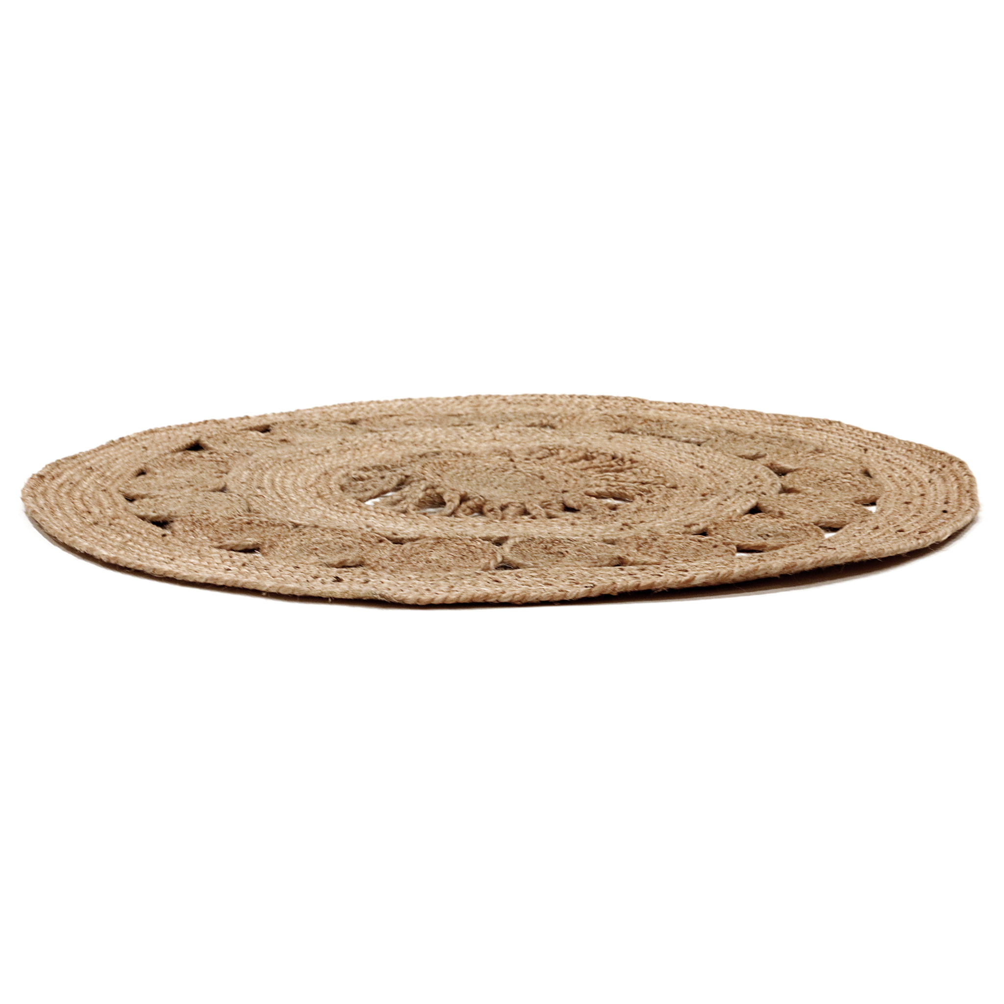 Tapis Rond Jute Ajoure 90cm