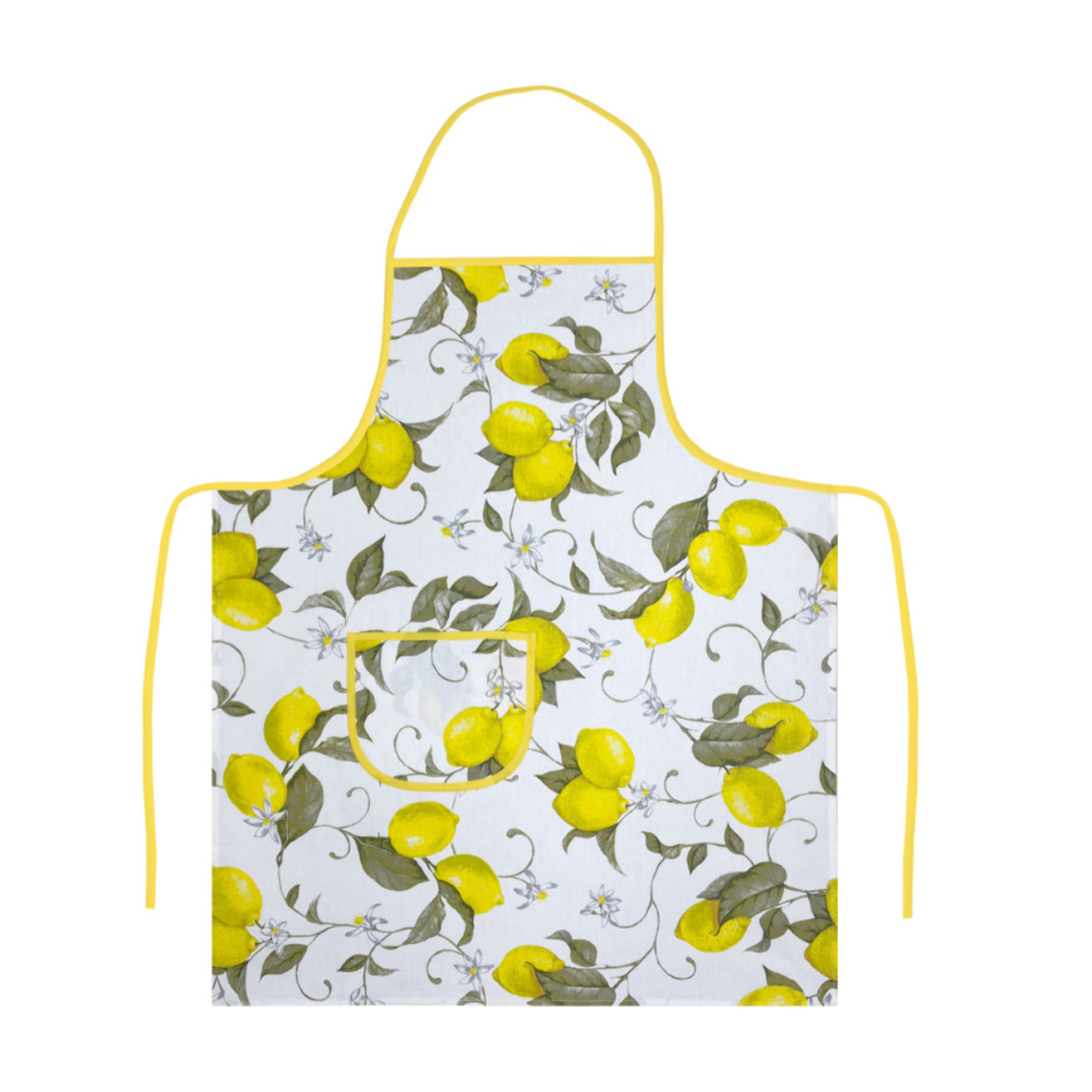 Set 2 Pezzi Grembiule Cucina Con Tasche 100% Cotone Disegno Cedro