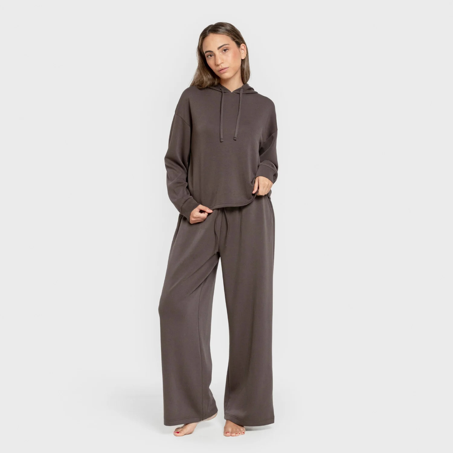 Pantalón largo estilo modal mujer