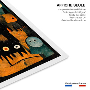 Affiche enfant la nuit des jeunes monstres  Affiche seule