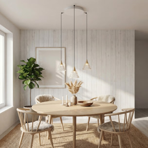LEDS C4 Colgante Veneto Surfaced 3 Bodies LightForLife LED 23 Blanco cálido - 2700K Light For Life Blanco 1134lm