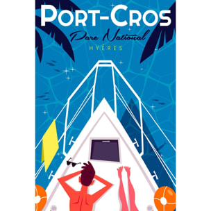 Tableau bronzette à port cros Tableau alu Dibond