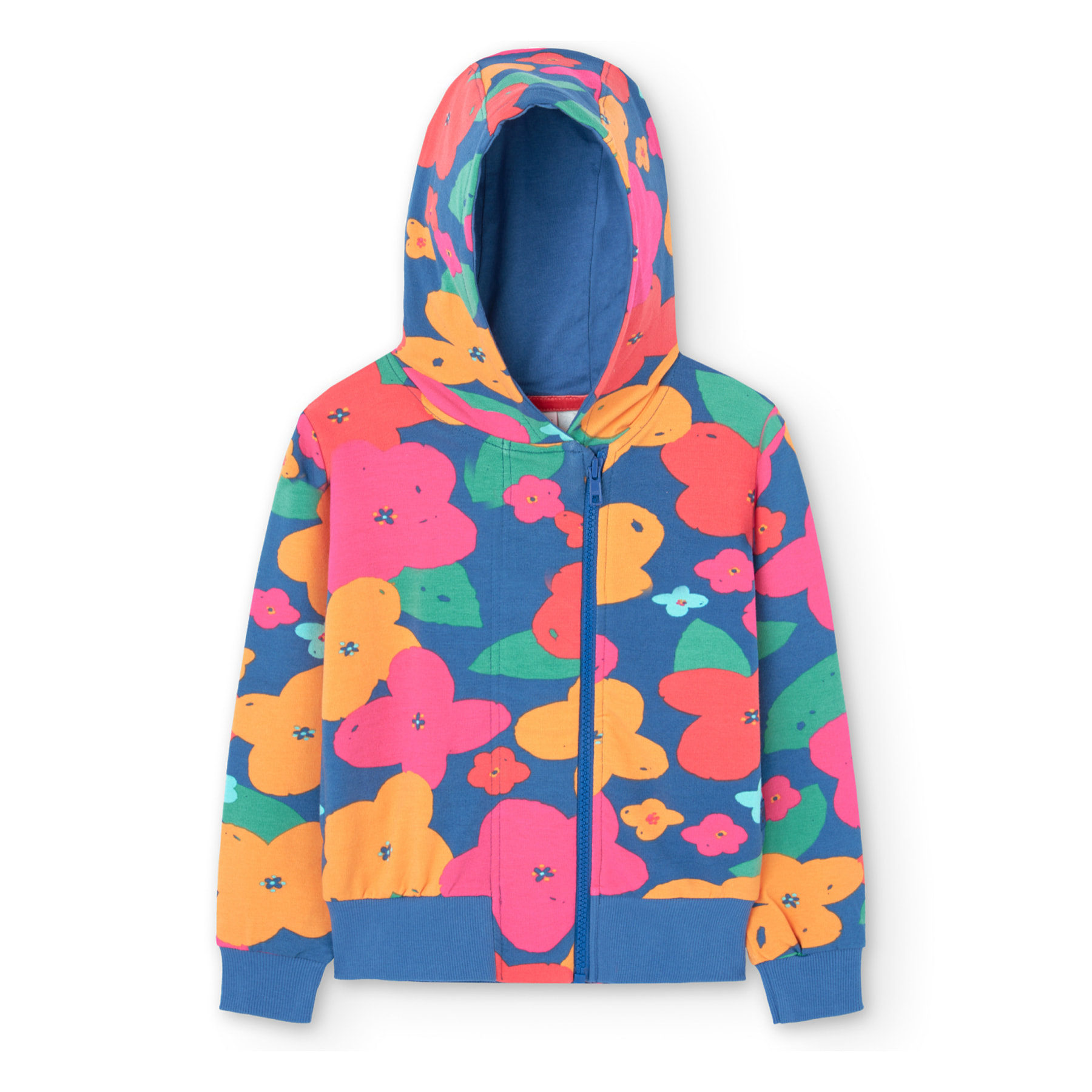 Chaqueta felpa flores de niña -BCI