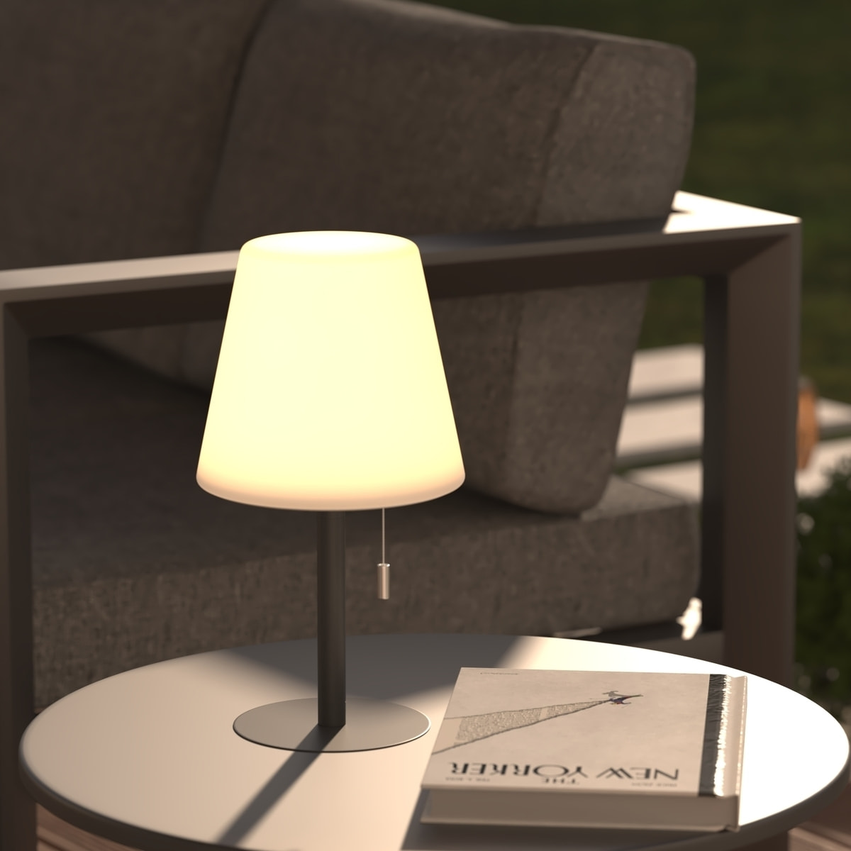 Lampe extérieure "Zack" H30cm gris foncé