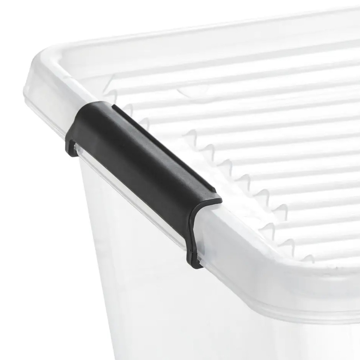 Boîte de rangement Clip'N Box rectangulaire 40L transparent