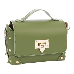 Barrali Bolso bandolera Mujer.Piel auténtica Ruga