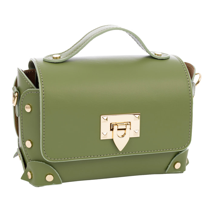 Barrali Bolso bandolera Mujer.Piel auténtica Ruga